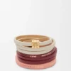 Bracciale doppio Twist in pelle di vitello