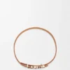 Bracciale loewe a doppio giro in pelle di vitello
