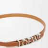 Bracciale loewe a doppio giro in pelle di vitello