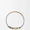Bracciale loewe a doppio giro in pelle di vitello