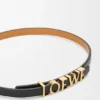 Bracciale loewe a doppio giro in pelle di vitello
