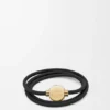 Bracciale Pebble in pelle di vitello con motivo a ciottoli