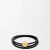Bracciale Pebble in pelle di vitello con motivo a ciottoli