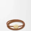 Bracciale Pebble in pelle di vitello con motivo a ciottoli
