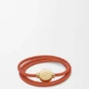 Bracciale Pebble in pelle di vitello con motivo a ciottoli