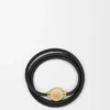 Bracciale Pebble in pelle di vitello con motivo a ciottoli