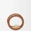 Bracciale Pebble in pelle di vitello con motivo a ciottoli