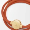 Bracciale Pebble in pelle di vitello con motivo a ciottoli