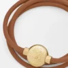 Bracciale Pebble in pelle di vitello con motivo a ciottoli