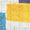 Bustina per coriandoli Puzzle 10 in pelle di vitello classica