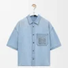 Camicia a maniche corte in denim