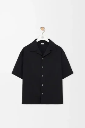 Camicia a maniche corte in lana