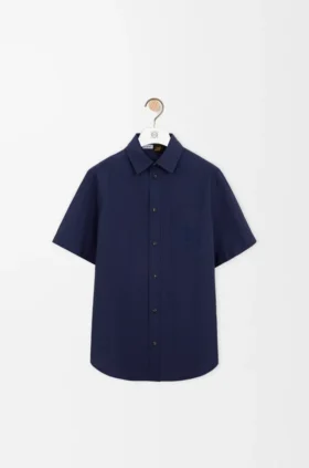 Camicia a maniche corte in misto cotone