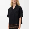 Camicia a maniche corte in misto cotone