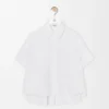 Camicia a trapezio a maniche corte in cotone