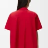 Camicia a trapezio a maniche corte in cotone