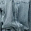 Camicia drappeggiata in denim