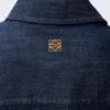 Camicia drappeggiata in denim