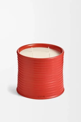 Candela grande “Foglie di pomodoro”