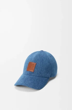 Cappellino con toppa in denim