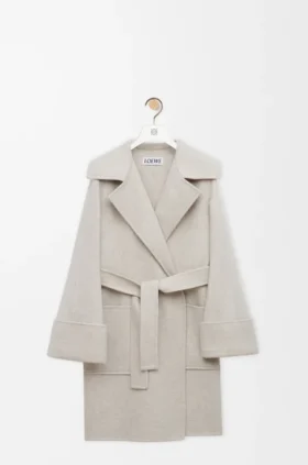 Cappotto con cintura in cashmere