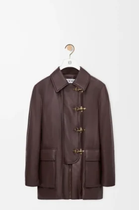 Cappotto in pelle di agnello nappa