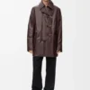 Cappotto in pelle di agnello nappa