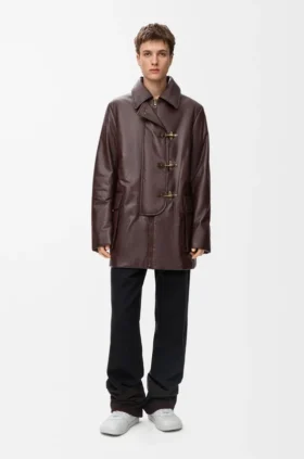 Cappotto in pelle di agnello nappa
