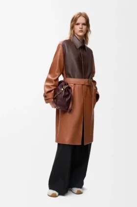 Cappotto in pelle di agnello nappa