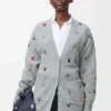 Cardigan in lana con cintura