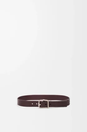 Cintura Double Roller Curve in pelle di vitello conciata al vegetale