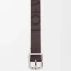 Cintura Double Roller Curve in pelle di vitello conciata al vegetale