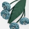 Ciondolo a forma di fiore in pelle di vitello classica