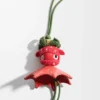 Ciondolo a forma di fragola in pelle di vitello classica