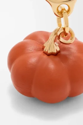 Ciondolo a forma di zucca in pelle di agnello