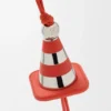Ciondolo Work Cone in ottone e pelle di vitello