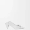 Décolleté con tacco a pompa e patta posteriore in stile origami in pelle di agnello
