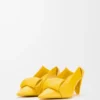 Décolleté Origami con patta posteriore in pelle di agnello
