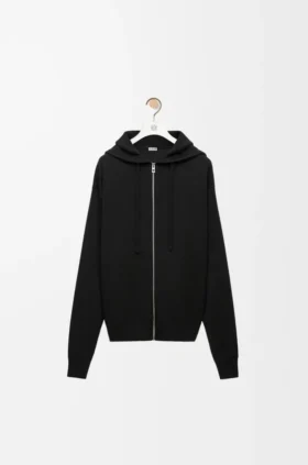 Felpa con cappuccio e zip Anagram in lana