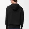 Felpa con cappuccio e zip in lana