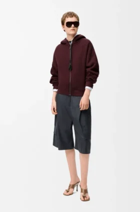 Felpa con cappuccio Flamenco in cotone e cashmere