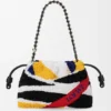 Flamenco Purse media in nappa ricamata