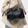 Flamenco Purse media in pelle di hagfish