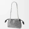 Flamenco Purse Mini in perline e pelle di agnello nappa