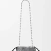 Flamenco Purse Mini in perline e pelle di agnello nappa