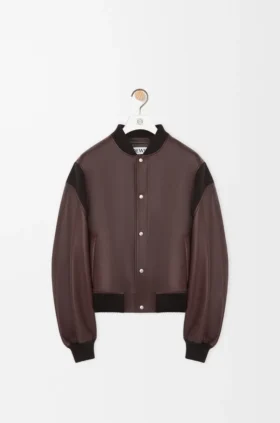 Giacca bomber in pelle di agnello nappa