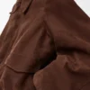Giacca bomber in pelle di capra scamosciata
