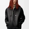 Giacca con chiusura a zip in pelle di agnello nappa