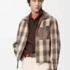 Giacca con chiusura a zip in pelle di agnello nappa