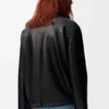 Giacca con chiusura a zip in pelle di agnello nappa